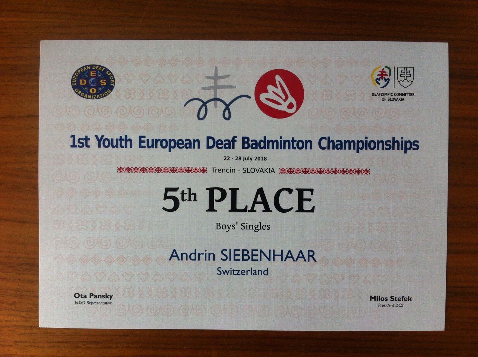 8. EM Badminton 2018 Swiss Deaf Sport