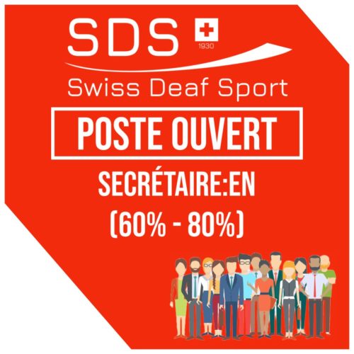 Swiss Deaf Sport - offene Stelle Sekretariat Poster_F Swiss Deaf Sport - offene Stelle Sekretariat Poster_F